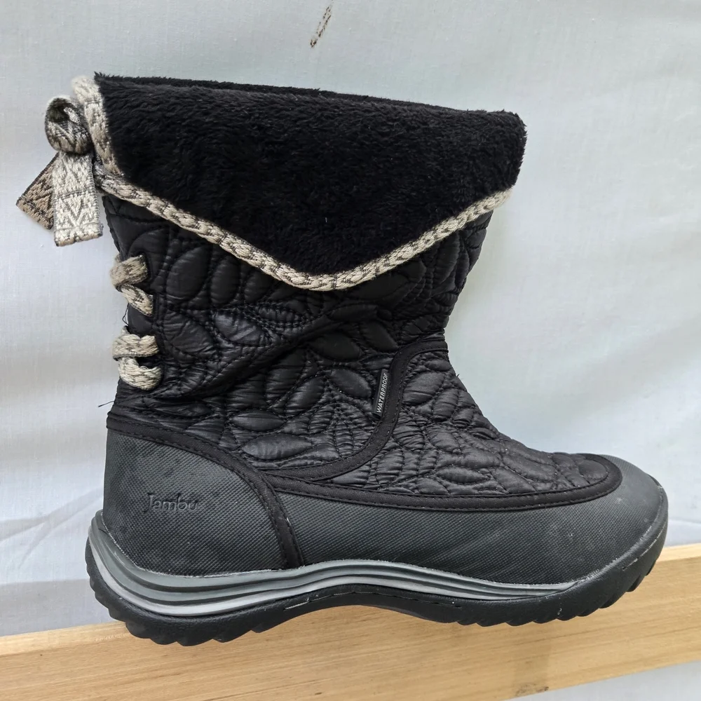 Jambu Black Quilted Kids Boots